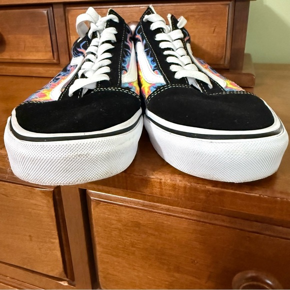 Vans Men's Old Skool Electric Flame Black/White-Awesome Glow in the dark shoes - Picture 9 of 10